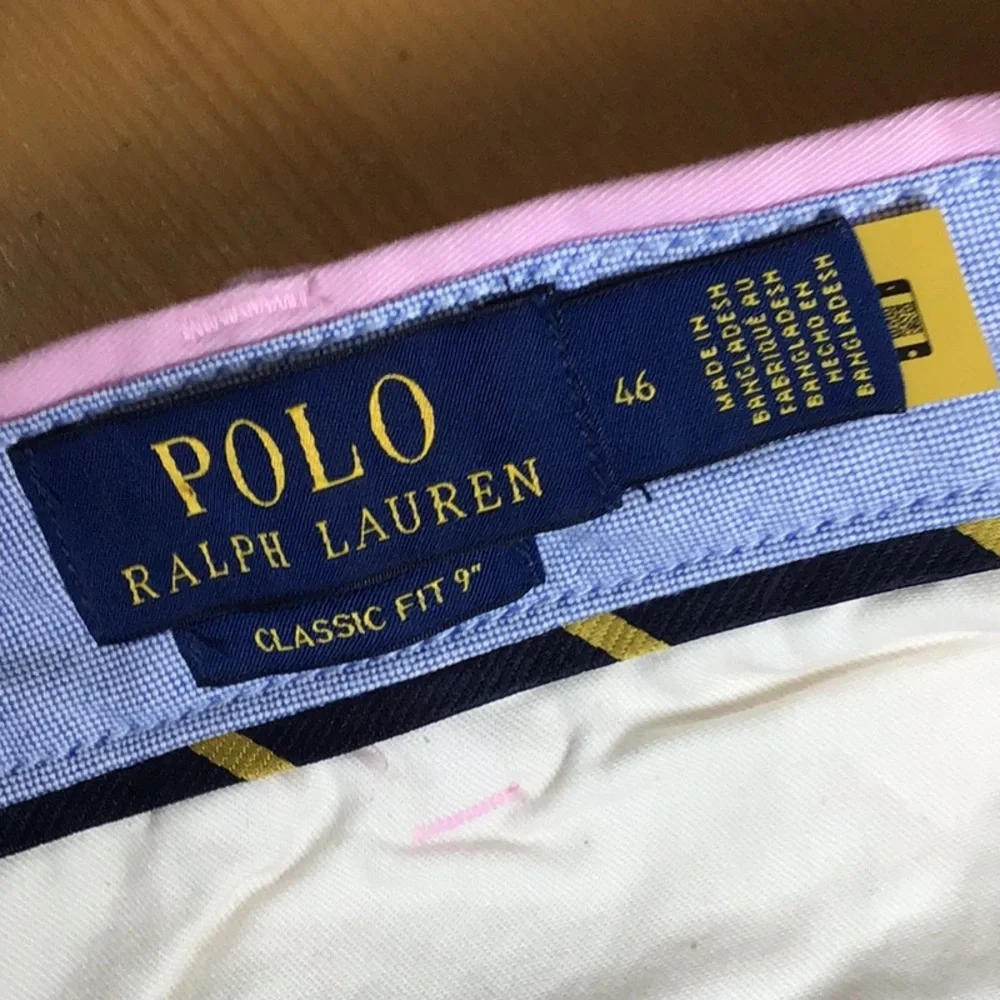 Ralph Lauren Pink Men’s Flat Front Shorts with Blue Pony size 46:classic fit - Picture 16 of 16